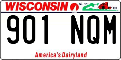 WI license plate 901NQM