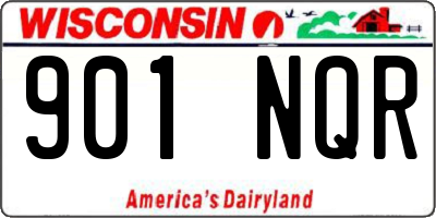 WI license plate 901NQR