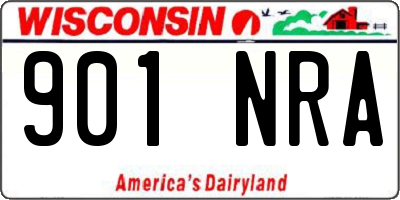 WI license plate 901NRA