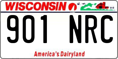 WI license plate 901NRC