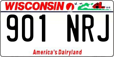WI license plate 901NRJ