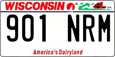WI license plate 901NRM