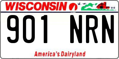 WI license plate 901NRN