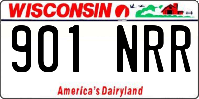WI license plate 901NRR