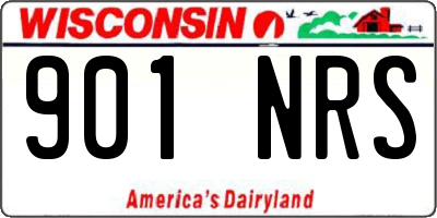 WI license plate 901NRS