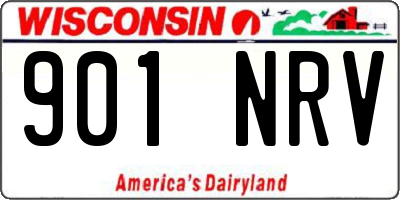 WI license plate 901NRV