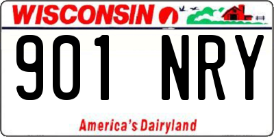WI license plate 901NRY