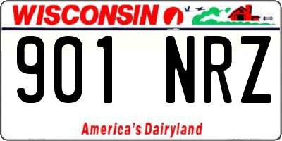 WI license plate 901NRZ
