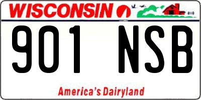 WI license plate 901NSB