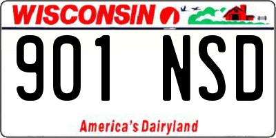 WI license plate 901NSD