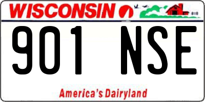 WI license plate 901NSE