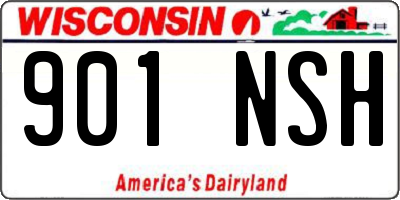 WI license plate 901NSH