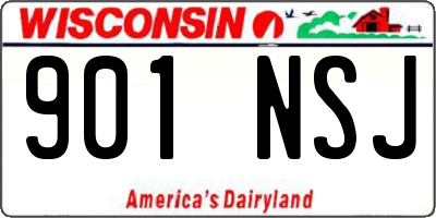 WI license plate 901NSJ