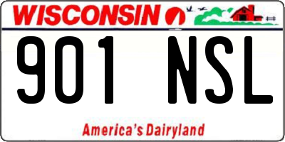 WI license plate 901NSL