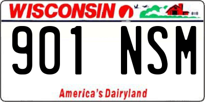WI license plate 901NSM