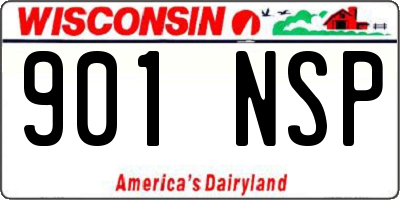 WI license plate 901NSP