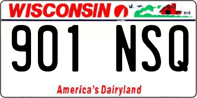 WI license plate 901NSQ