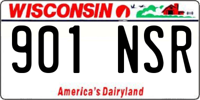 WI license plate 901NSR