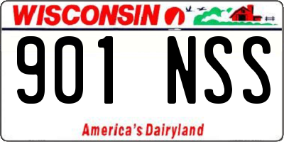 WI license plate 901NSS
