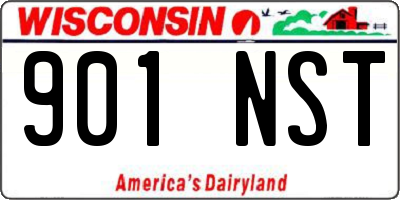 WI license plate 901NST