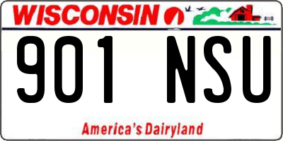 WI license plate 901NSU