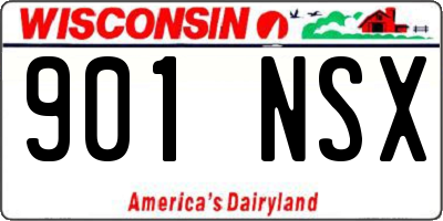 WI license plate 901NSX