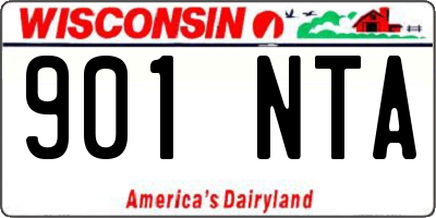 WI license plate 901NTA