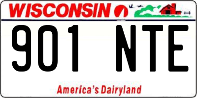 WI license plate 901NTE
