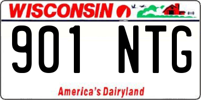 WI license plate 901NTG