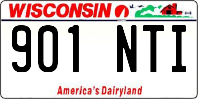 WI license plate 901NTI