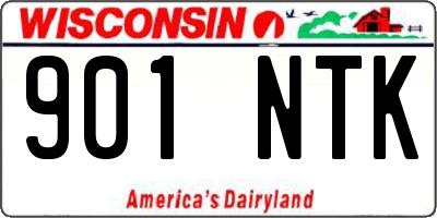 WI license plate 901NTK