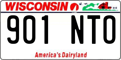 WI license plate 901NTO