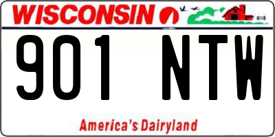 WI license plate 901NTW