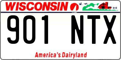 WI license plate 901NTX