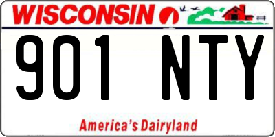 WI license plate 901NTY