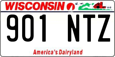 WI license plate 901NTZ