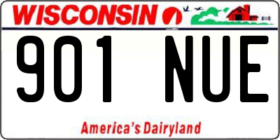 WI license plate 901NUE