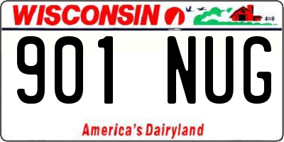 WI license plate 901NUG