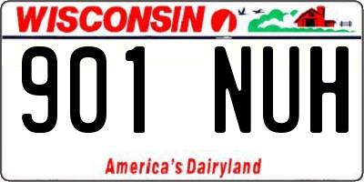 WI license plate 901NUH