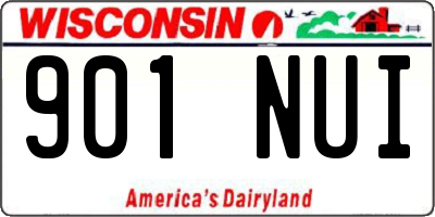 WI license plate 901NUI