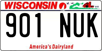 WI license plate 901NUK