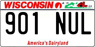 WI license plate 901NUL