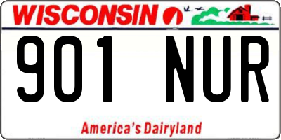WI license plate 901NUR