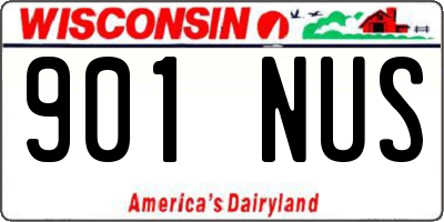 WI license plate 901NUS