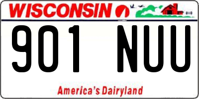 WI license plate 901NUU