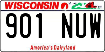 WI license plate 901NUW