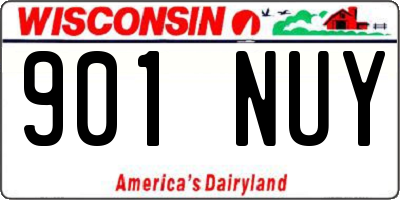 WI license plate 901NUY