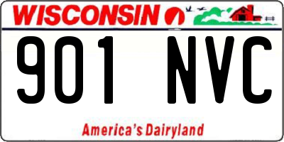 WI license plate 901NVC