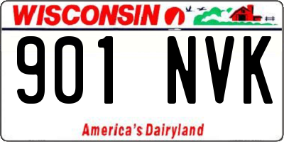 WI license plate 901NVK