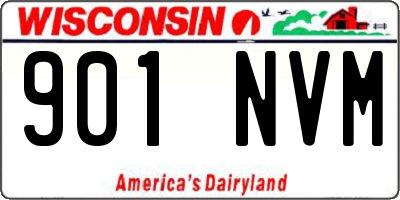 WI license plate 901NVM